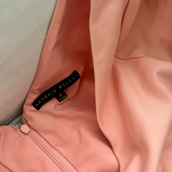 Antonio Melani salmon (peachy) pink dress. Size 2. Very flattering shape! - Picture 2 of 3